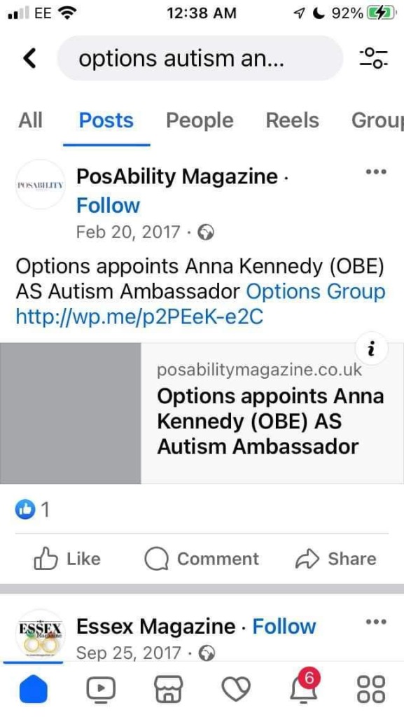PosAbility Magazine • Follow
Feb 20, 2017 • 6
Options appoints Anna Kennedy (OBE)
AS Autism Ambassador Options Group
http://wp.me/p2PEeK-e2C
і
posabilitymagazine.co.uk
Options appoints Anna Kennedy (OBE) AS
Autism Ambassador
