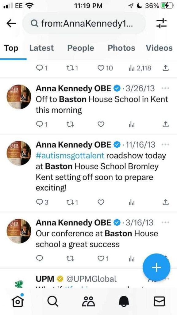 Anna Kennedy OBE @ • 3/26/13
Off to Baston House School in Kent this morning
01
ili
企
Anna Kennedy OBE 0 • 11/16/13
#autismsgottalent roadshow today at Baston House School Bromley Kent setting off soon to prepare exciting!
• 3
171
ili
L
Anna Kennedy OBE
• 3/16/13
Our conference at Baston House school a great success
1